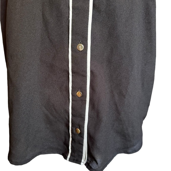 Calvin Klein Black White Trim Sleeveless Blouse size Small - Picture 8 of 17